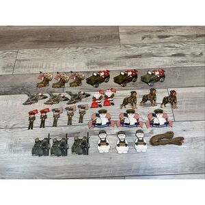 28 Army Camo Wooden Christmas Tree Ornaments